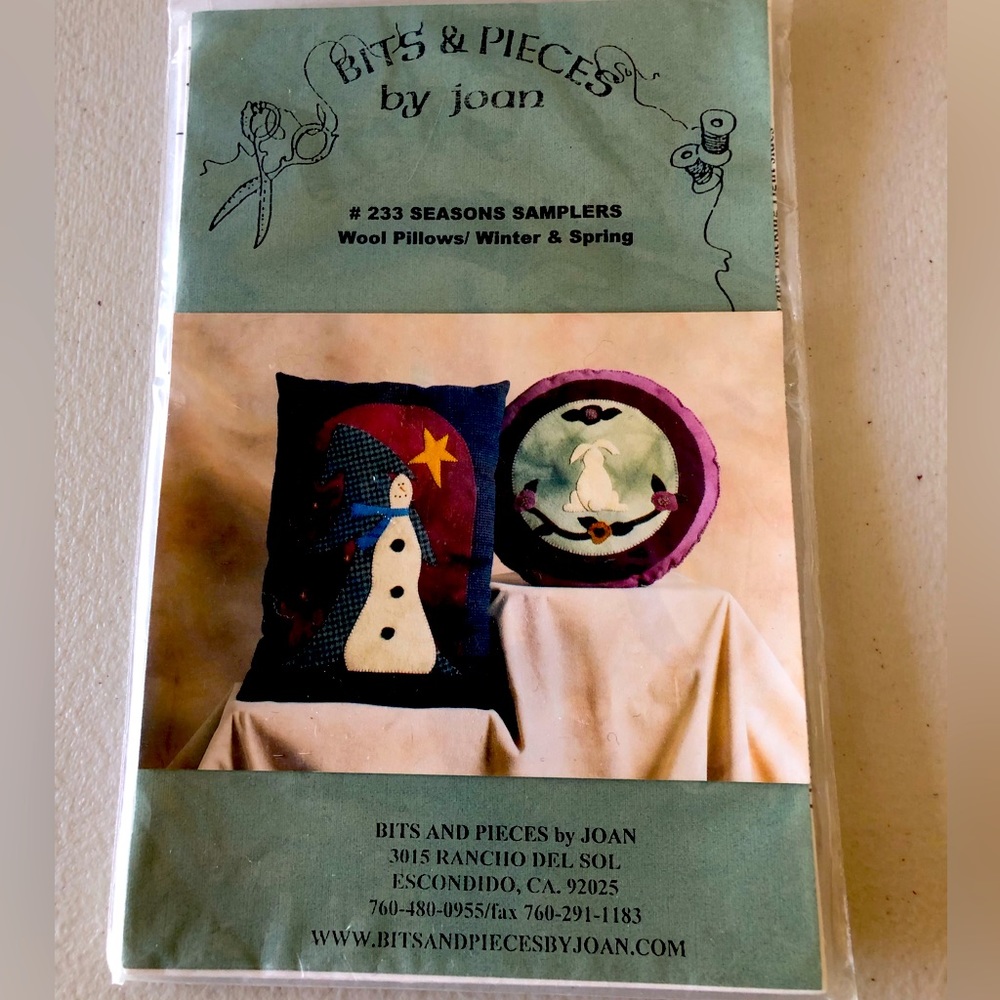 Christmas/Winter patterns-wall quilts, pillows, chenille snowman!